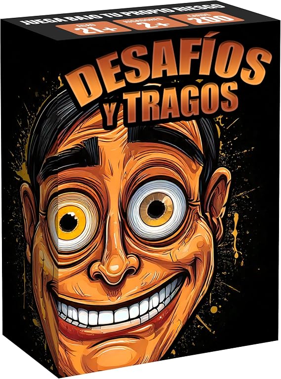 Desafios y Tragos Juego de cartas para adultos | Juegos de mesa en espanol con Alcohol | Drinking Game para Fiestas, Bachelorette, parejas, cumpleanos | Tragos y retos Latinos Divertidos
