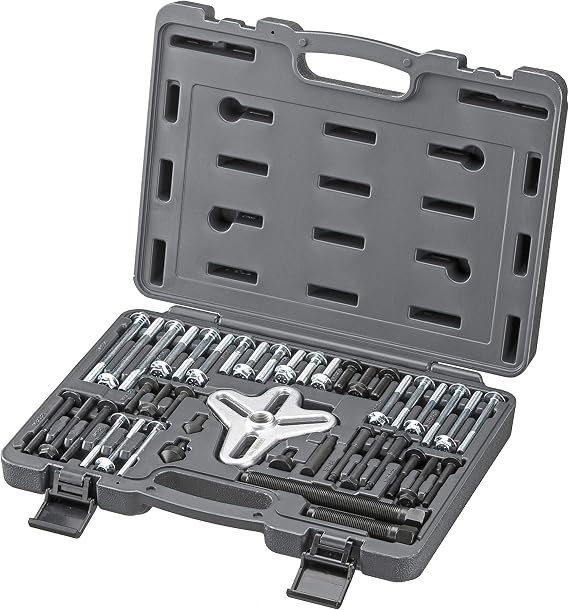 ARES 71000-43-Piece Harmonic Balancer Puller Set - Use with Harmonic Balancers, Steering Wheels, Crankshaft Pulleys and Gears - Works with Most Cars, Pickups, and SUVs