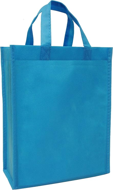 CYMA Reusable Gift Bags, Large, 6 Pack (Aqua)