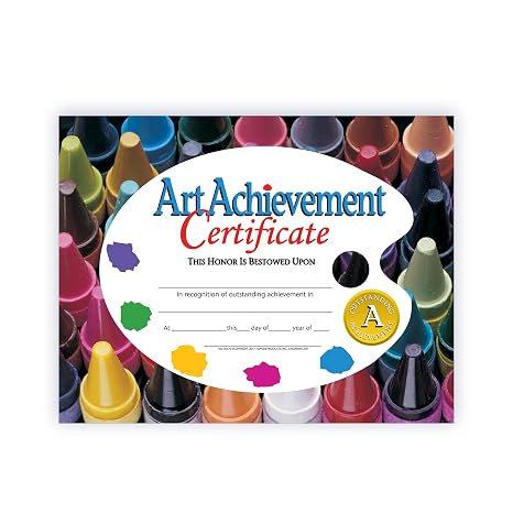 Flipside Products Art Achievement Certificates, Recognition, Award Students, Incentive, 8.5" x 11", 30 Per Pack, 5 Packs