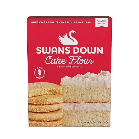 Swans Down Regular Cake Flour, 32oz Box (Pack of 4)