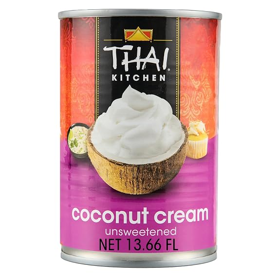 Thai Kitchen Coconut Cream, Unsweetened, Gluten Free, Dairy Free Cream for Baking and Savory Dishes, Non BPA Lining, 13.66 fl oz
