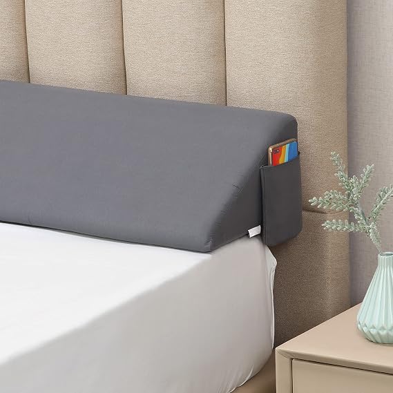 Vekkia Bed Wedge Pillow for Headboard Gap, Bed Wedge Gap Filler(0-6"),King