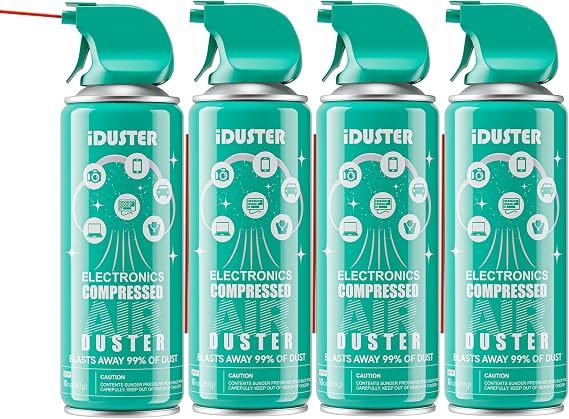 iDuster Compressed Air Duster Disposable, 4-Pack