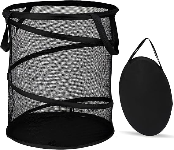 BATTOO Collapsible Laundry Baskets, Foldable Hamper for Laundry, Extra Large Pop Up Laundry Hamper 88L with Portable Bag Mesh Clothes Hamper for Bathroom, Campout, Dorm or Travel