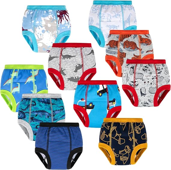 BIG ELEPHANT 10-Pack Potty Training Underwear, Toddler Training Pants
