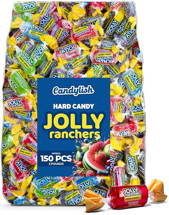 Jolly Ranchers Hard Candy Assorted - 2 LB Bulk Bag Approx. 150 Pieces