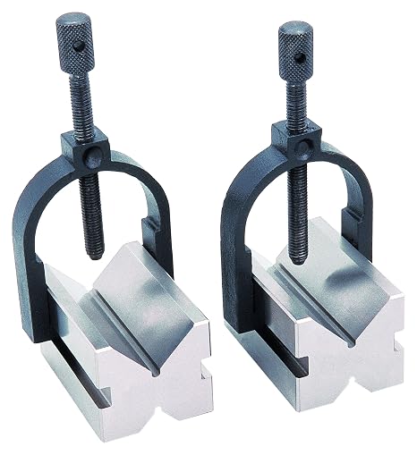 Groz 03081 Non-protuding V-Block and Clamp, 4-7/8" x 3-1/2" x 2-3/4"
