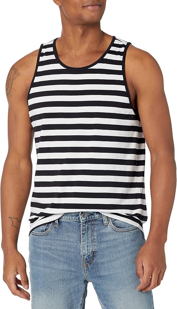 Amazon Essentials Men's Regular-Fit Sleeveless Tank Top, 100% Cotton