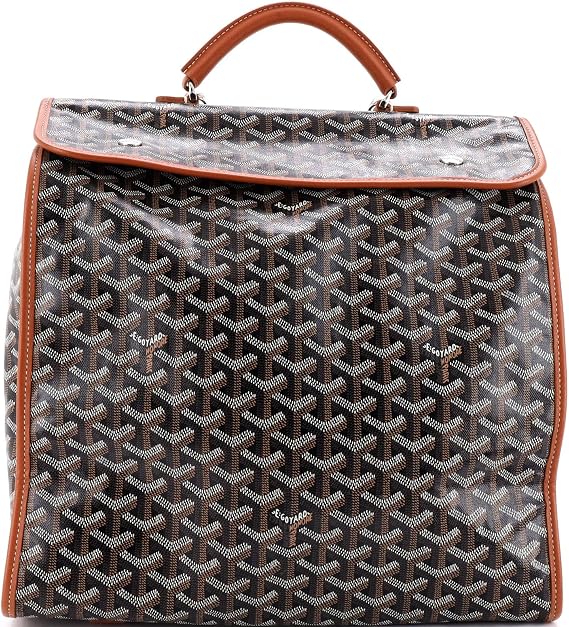 Pre-Loved Saint Leger Briefcase Backpack Coated Canvas, Brown