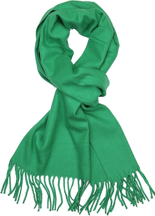 Achillea Soft & Warm Solid/Plaid Color Cashmere Feel Winter Scarf Unisex
