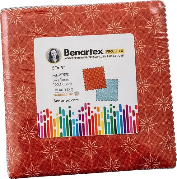 Benartex - Modern Vintage Treasured 5x5 Pack 42 pcs