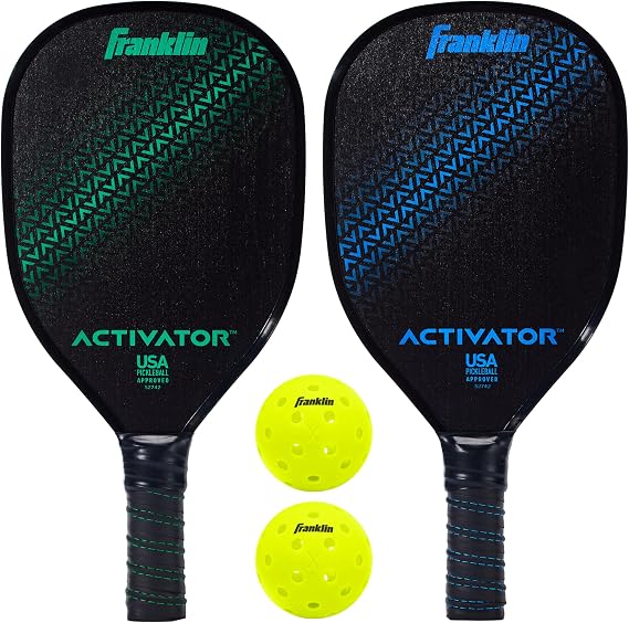 Franklin Sports Pickleball Paddle and Ball Set - Wooden Pickleball Rackets + Balls - Activator - USAPA Approved