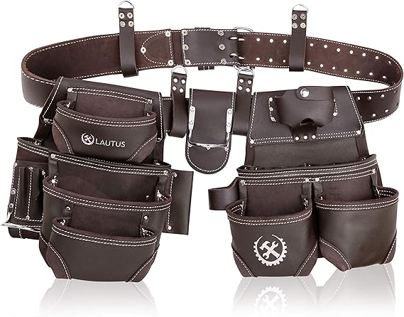 Oiled Tanned Rig Tool Belt/Pouch/Bag, Carpenter, Construction, Framers, Handyman, Electrician