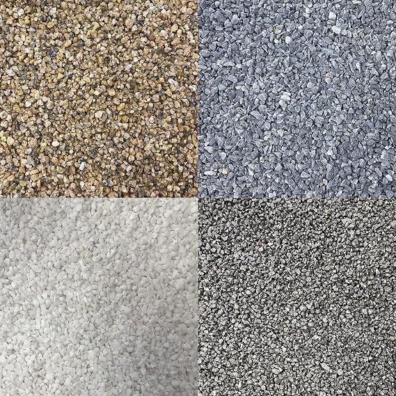 Fine Aquarium Gravel 1.5-3mm Fish Tank Natural Substrate Black White Grey Colour (10kg, Natural Black)